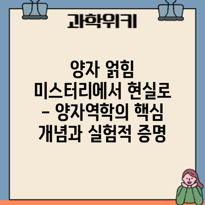 양자 얽힘: 미스터리에서 현실로 - 양자역학의 핵심 개념과 실험적 증명