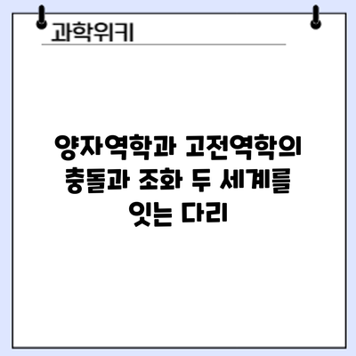 양자역학과 고전역학의 충돌과 조화: 두 세계를 잇는 다리