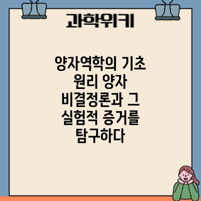 양자역학의 기초 원리: 양자 비결정론과 그 실험적 증거를 탐구하다