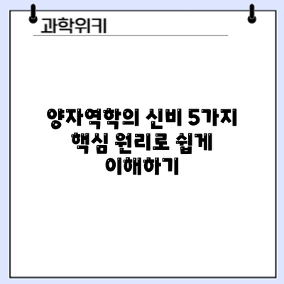 양자역학의 신비: 5가지 핵심 원리로 쉽게 이해하기