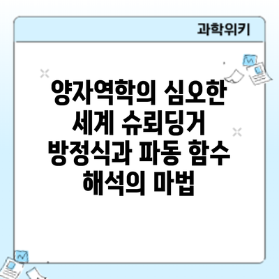 양자역학의 심오한 세계: 슈뢰딩거 방정식과 파동 함수 해석의 마법