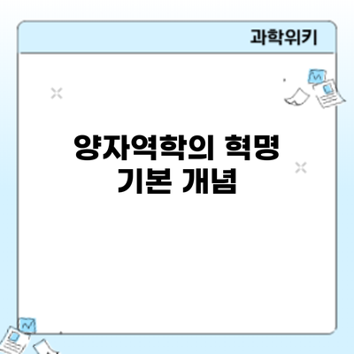 양자역학의 혁명: 기본 개념