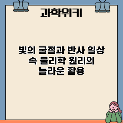 빛의 굴절과 반사: 일상 속 물리학 원리의 놀라운 활용