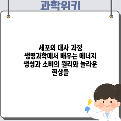 세포의 대사 과정: 생명과학에서 배우는 에너지 생성과 소비의 원리와 놀라운 현상들