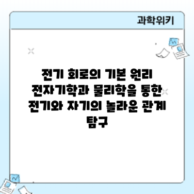 전기 회로의 기본 원리: 전자기학과 물리학을 통한 전기와 자기의 놀라운 관계 탐구