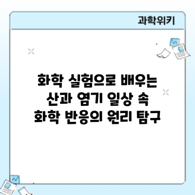 화학 실험으로 배우는 산과 염기: 일상 속 화학 반응의 원리 탐구