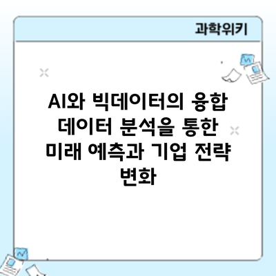 AI와 빅데이터의 융합: 데이터 분석을 통한 미래 예측과 기업 전략 변화