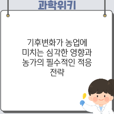 기후변화가 농업에 미치는 심각한 영향과 농가의 필수적인 적응 전략