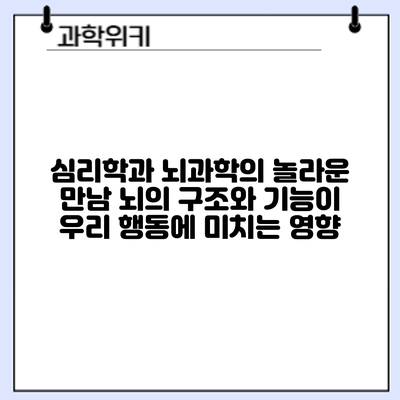 심리학과 뇌과학의 놀라운 만남: 뇌의 구조와 기능이 우리 행동에 미치는 영향