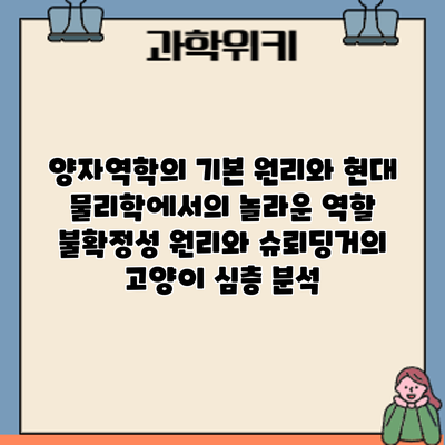 양자역학의 기본 원리와 현대 물리학에서의 놀라운 역할: 불확정성 원리와 슈뢰딩거의 고양이 심층 분석