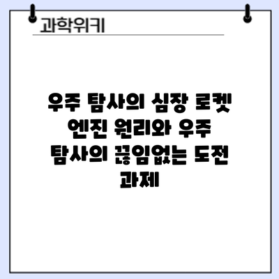우주 탐사의 심장: 로켓 엔진 원리와 우주 탐사의 끊임없는 도전 과제