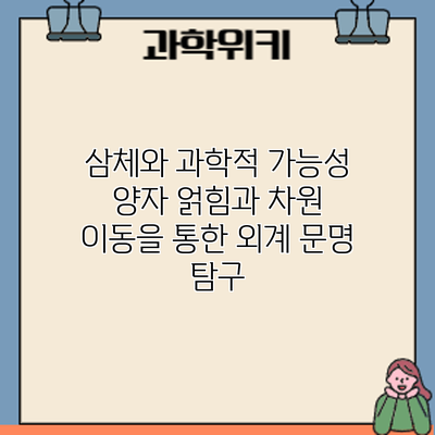 삼체와 과학적 가능성: 양자 얽힘과 차원 이동을 통한 외계 문명 탐구