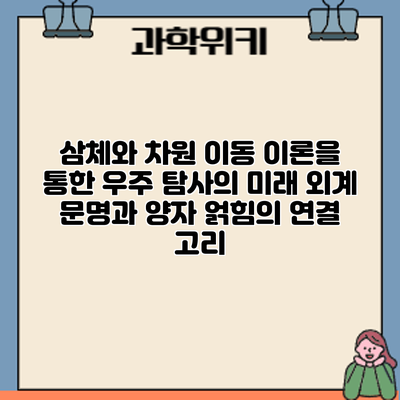 삼체와 차원 이동 이론을 통한 우주 탐사의 미래: 외계 문명과 양자 얽힘의 연결 고리
