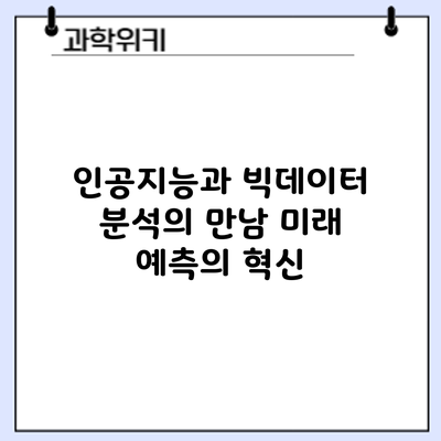 인공지능과 빅데이터 분석의 만남: 미래 예측의 혁신
