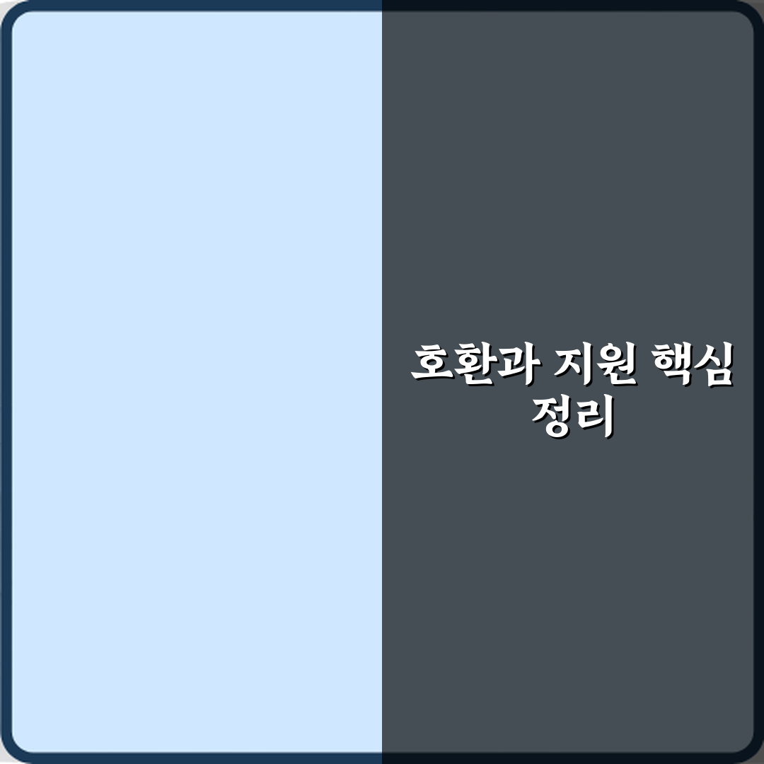 호환과 지원 차이 뜻 정리 심층분석: 7가지 핵심 포인트