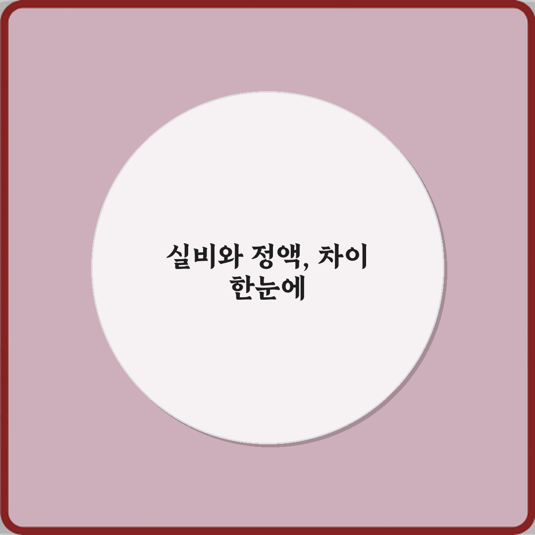 실비와 정액 차이 친근하게 알려드려요 친구처럼